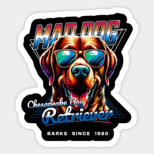 Mad Dog Chesapeake Bay Retriever Dog Sticker